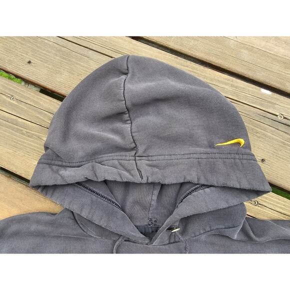 VTG Y2K Nike Silver Tag Vintage Sweatshirt Center Spellout Mens XL Faded Black - Picture 3 of 10